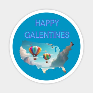 Happy Galentines balloons Magnet